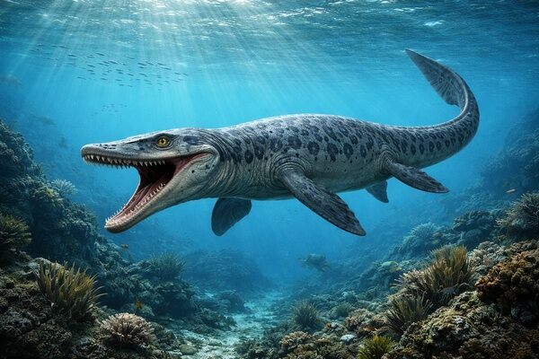 A reconstruction of what Clidastes looked like.